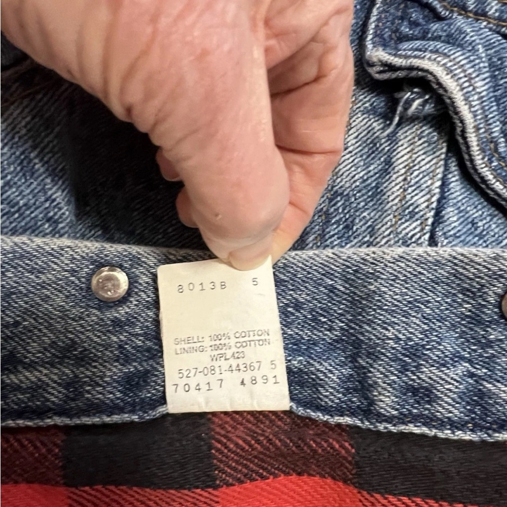Vintage Levi’s 70417 Type III Trucker Jacket Buffalo Plaid Liner USA Medium - Picture 6 of 15
